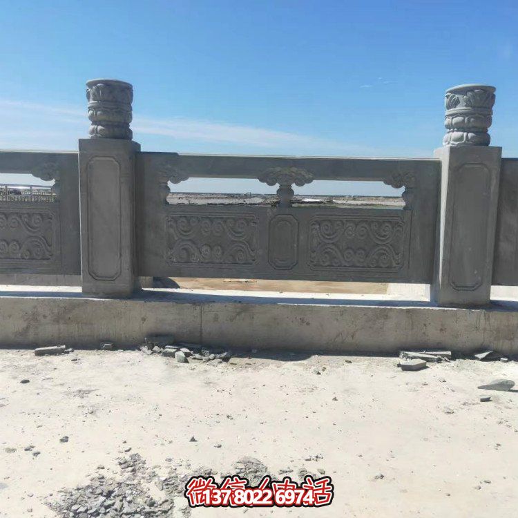 精美大理石石雕戶(hù)外河道圍欄雕塑