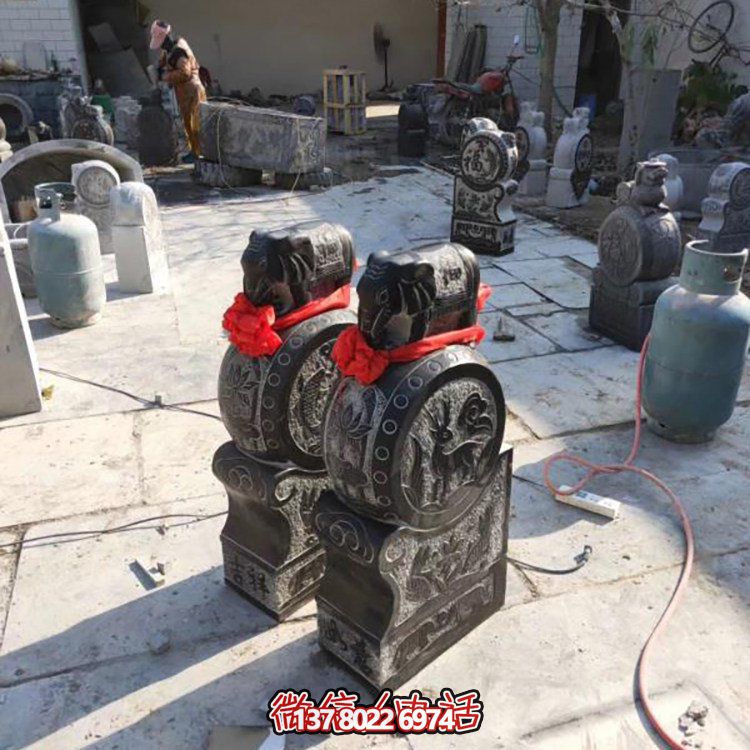 精美大理石仿古舊門墩雕塑，打造完美中式庭院