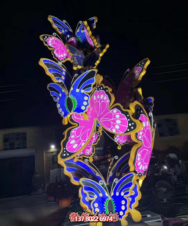 玻璃鋼蝴蝶雕塑，彩繪操場(chǎng)裝飾