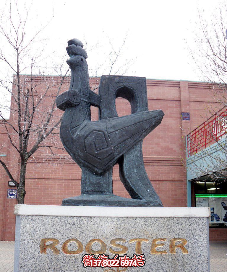 玻璃鋼創(chuàng)意雞雕塑，點亮街道美景