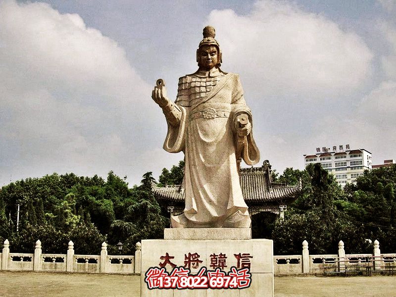 以漢白玉雕塑緬懷韓信，美化景區(qū)，展現(xiàn)創(chuàng)意兵