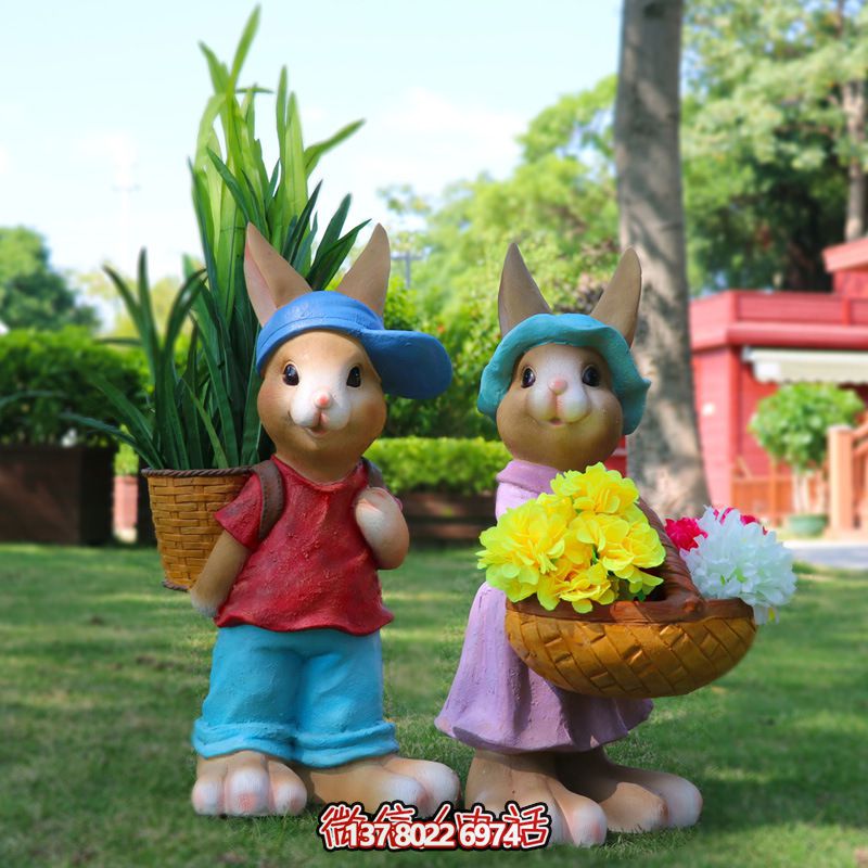 玻璃鋼兔子雕塑，只有可愛(ài)而不失大氣！