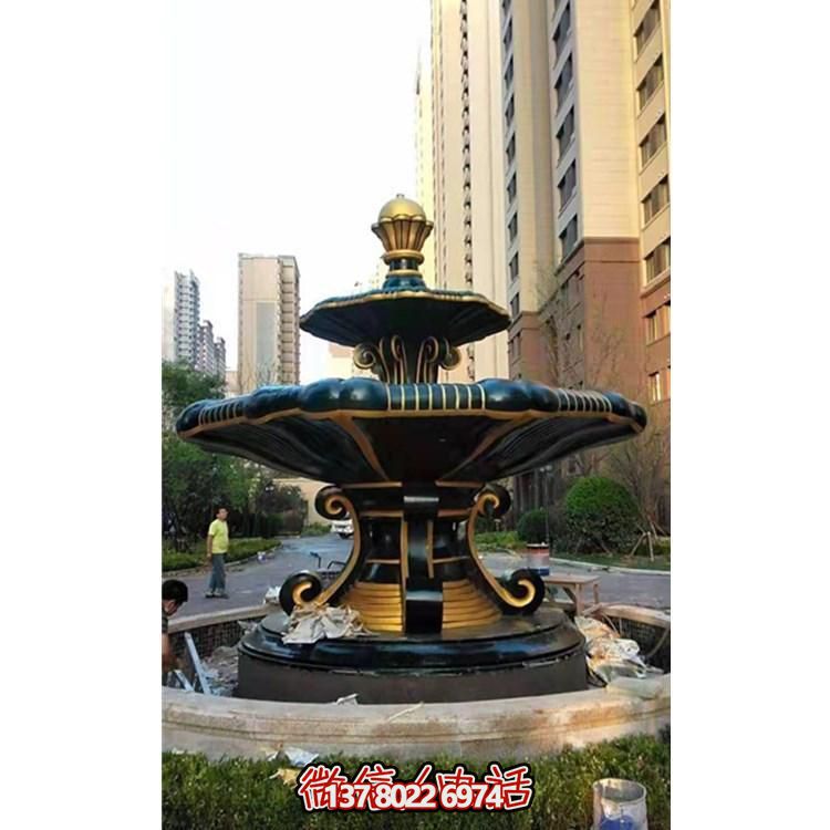 歐式風(fēng)格石雕大型噴泉雕塑，點(diǎn)綴別墅小區(qū)