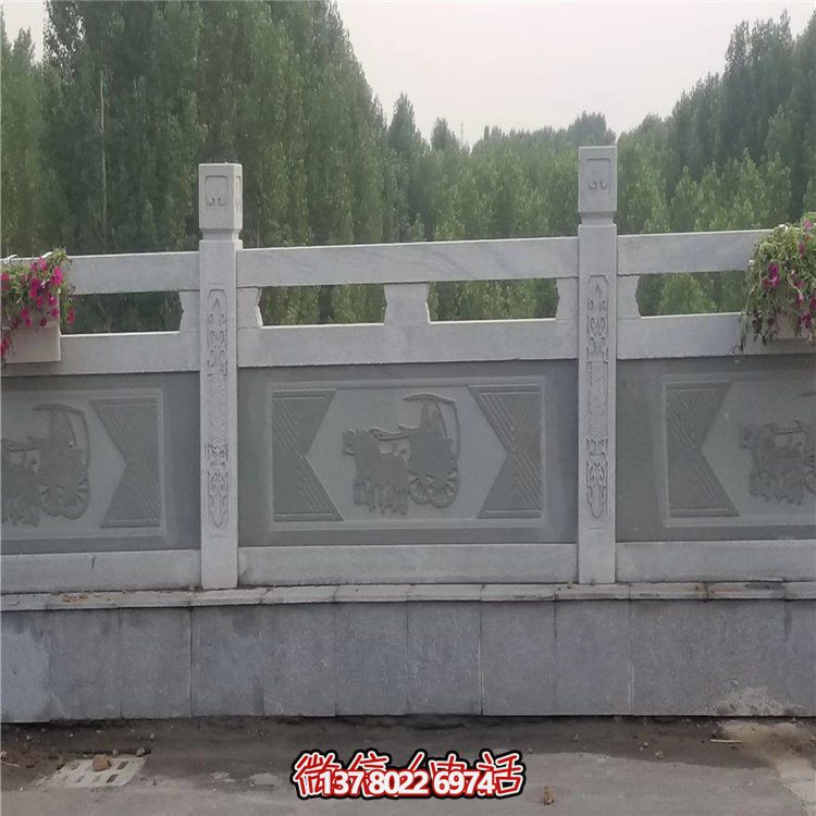 精美大理石浮雕欄桿擺件，為公園裝飾添彩