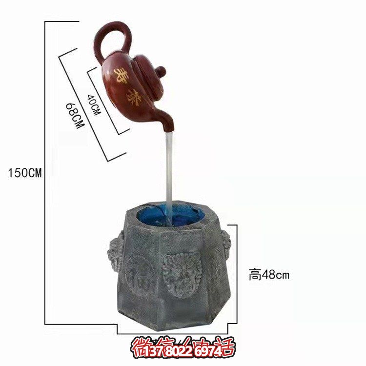 玻璃鋼大型懸空擺件，打造戶外流水天雕塑