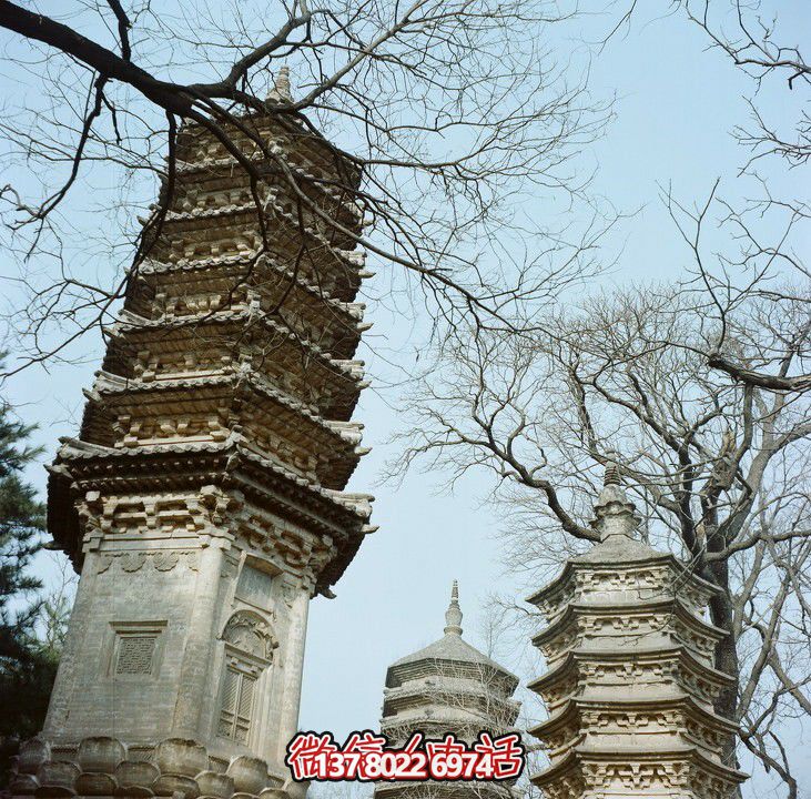 仿古石雕舍利塔，傳承古老文化