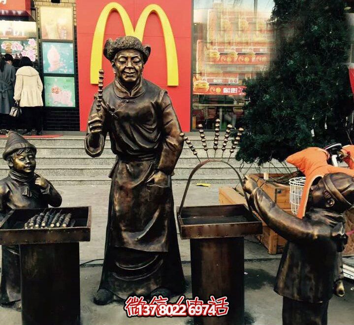 精美銅雕糖葫蘆，給您獨特的步行街體驗