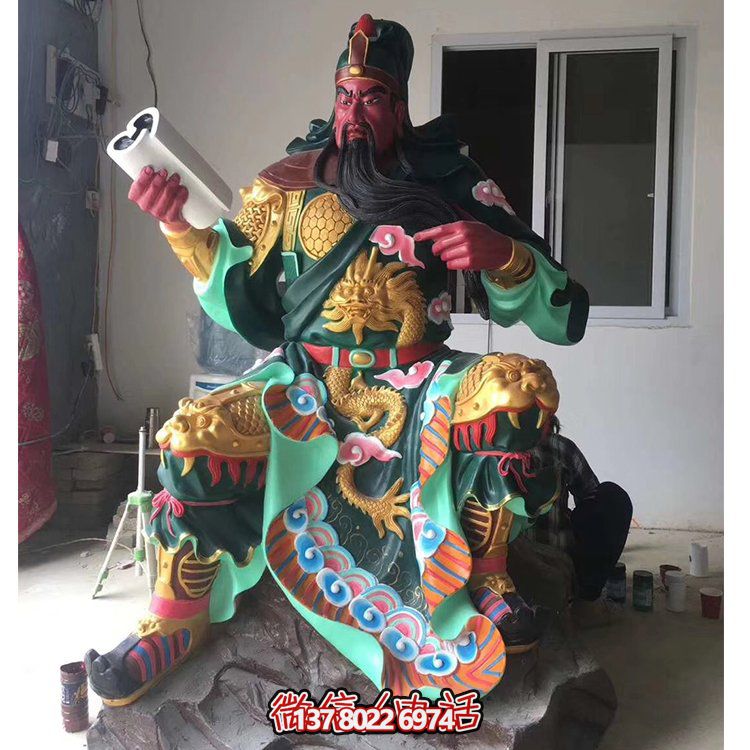 玻璃鋼關(guān)公神像，打造古典寺廟氛圍