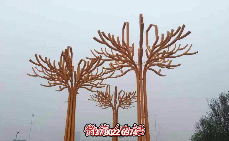 不銹鋼景觀雕塑，提升步行商業(yè)街抽象美感