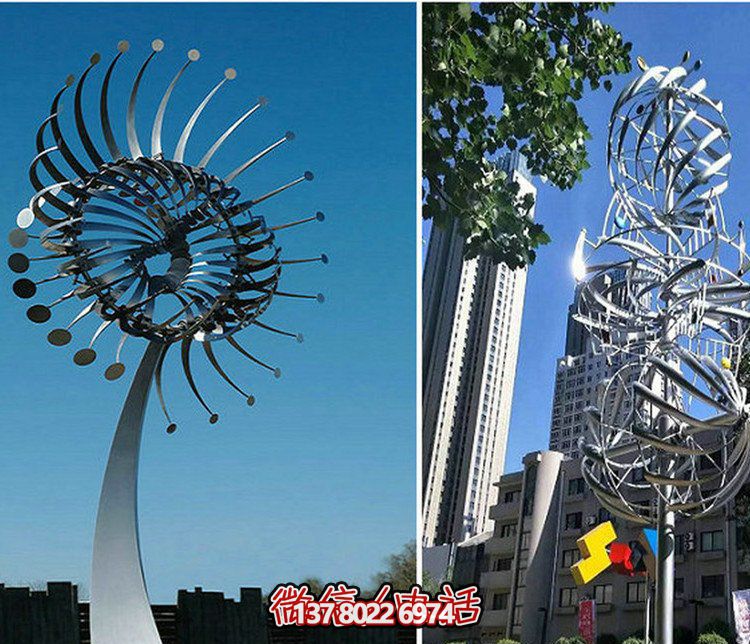 藝術(shù)不銹鋼雕塑——美麗花朵永恒廣場(chǎng)