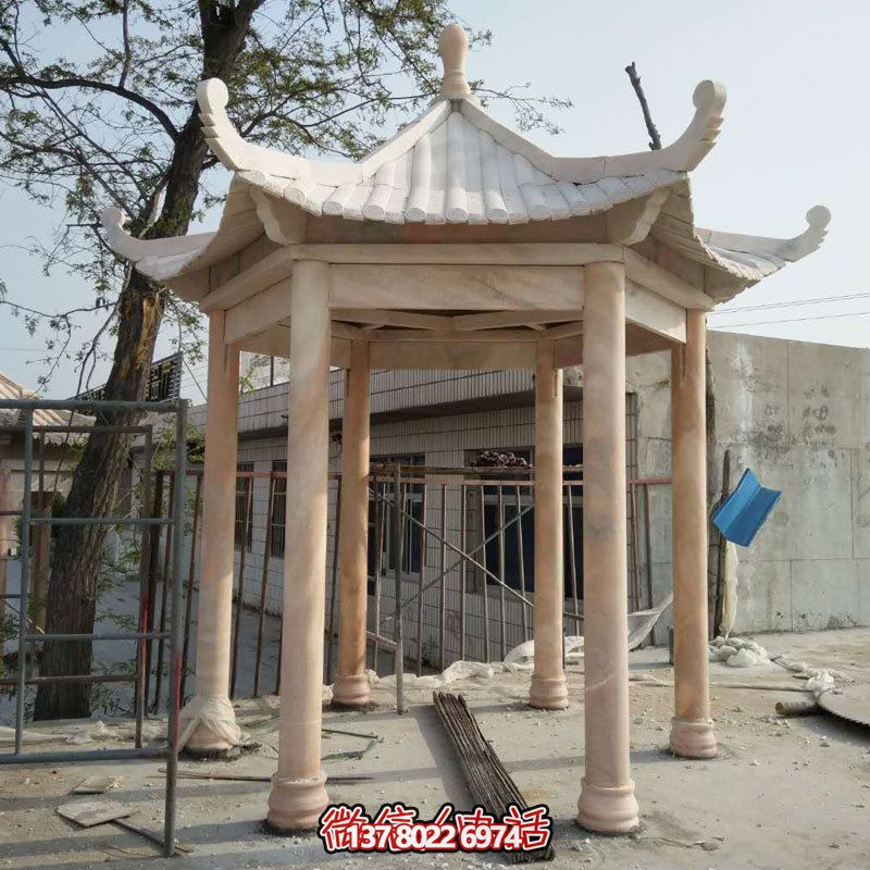 大理石休閑涼亭，美化庭院陽臺