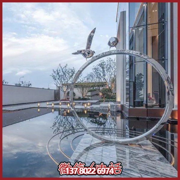創(chuàng)意不銹鋼圓環(huán)雕塑——為酒店會(huì)所、戶外景觀增添幾何美感