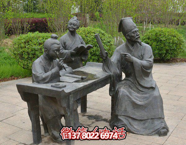 古代庭院景區(qū)，一起讀書、雕塑、感受古風