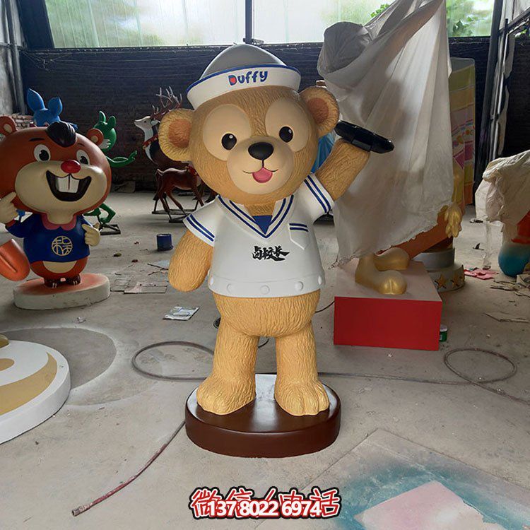 玻璃鋼卡通熊雕塑，點綴戶外園林景觀