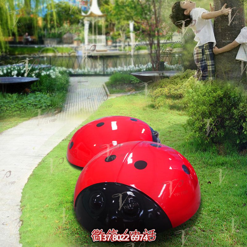 精美玻璃鋼瓢蟲雕塑，點(diǎn)亮公園