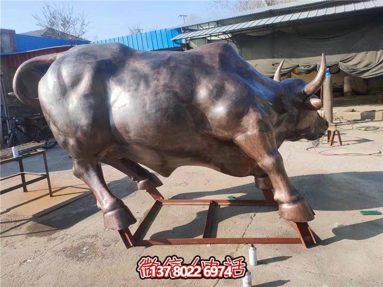 大型銅牛景觀雕塑，招財擺件