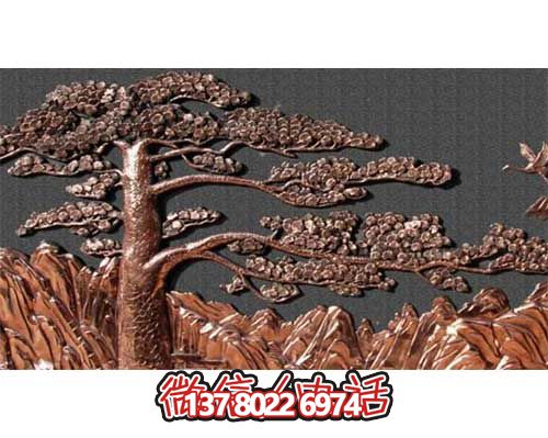 迎客松雕塑，紫銅裝飾室內(nèi)外公園廣場