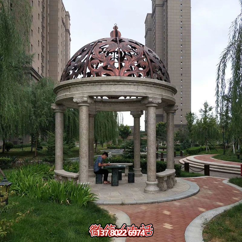 高端歐式鏤空涼亭，打造完美小區(qū)廣場