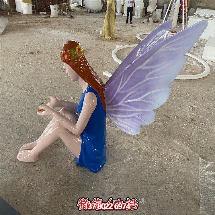 玻璃鋼仙子人物雕塑彩繪，為公共廣場增添美觀