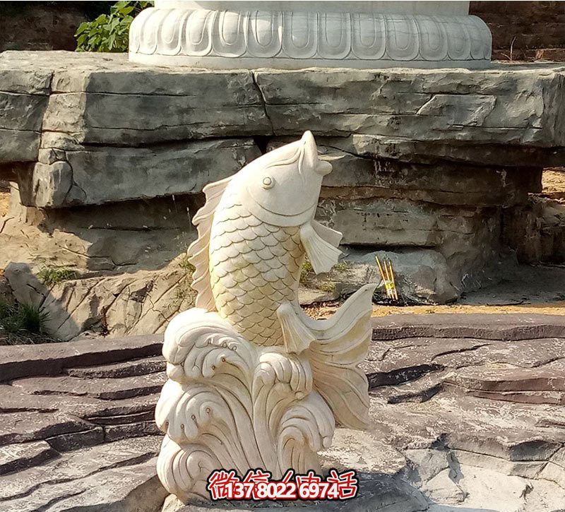 漢白玉石雕塑，點(diǎn)綴公園景觀，增添創(chuàng)意噴水裝置