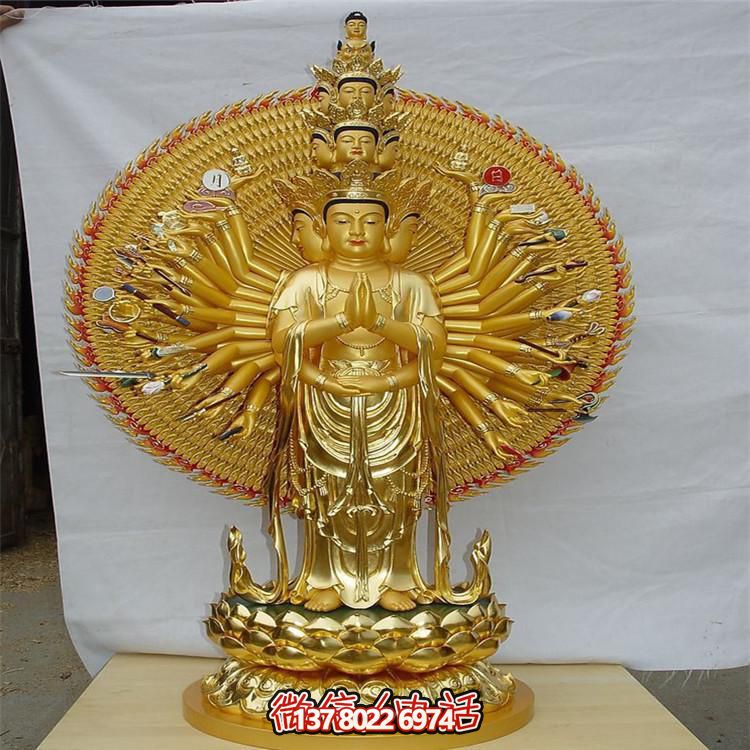 純金打造千手觀音雕塑，傳承宗教文化