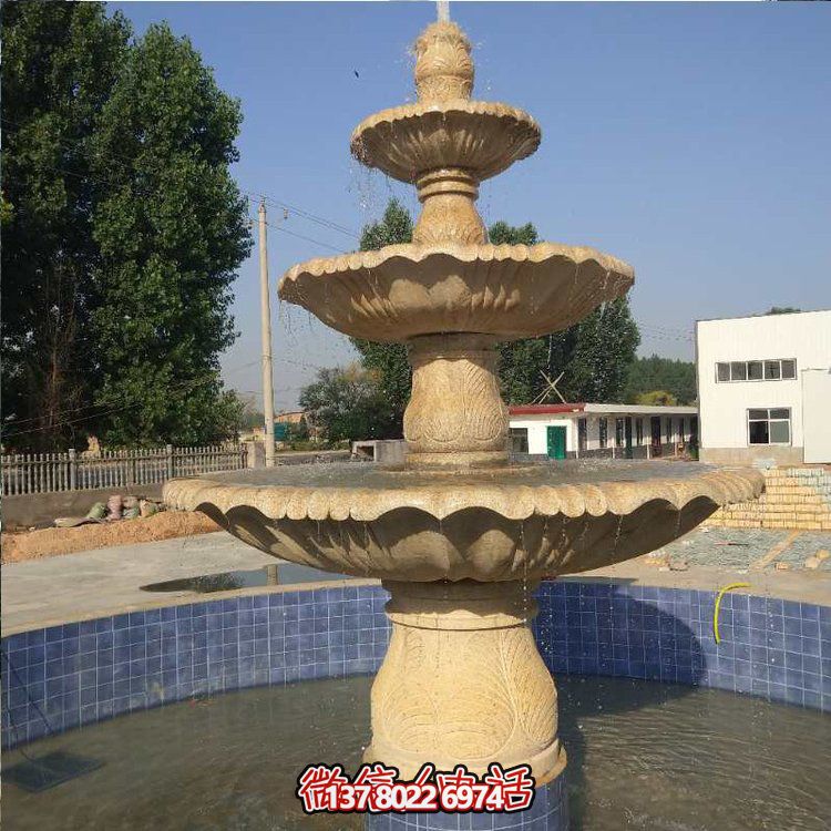 花崗巖噴泉流水?dāng)[件，給你不一樣的戶外廣場園林景觀雕塑