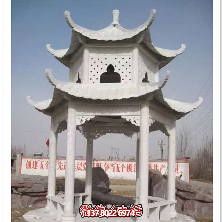 舒適寧靜的大理石涼亭，完美滿足休息需求