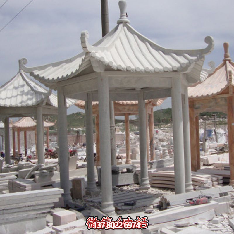 休閑小型大理石涼亭，為別墅園林增添溫馨氣息