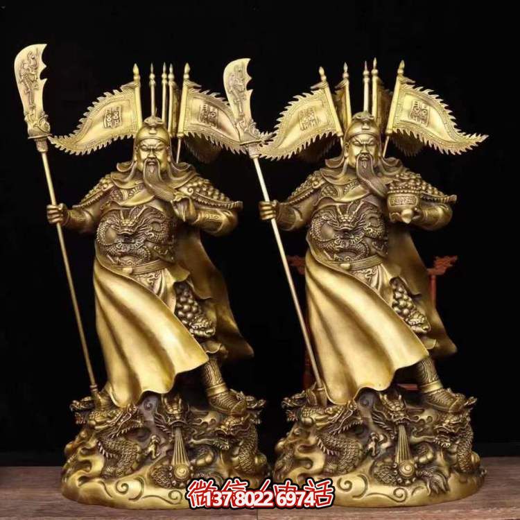 立式武財神雕塑，供奉家居神靈