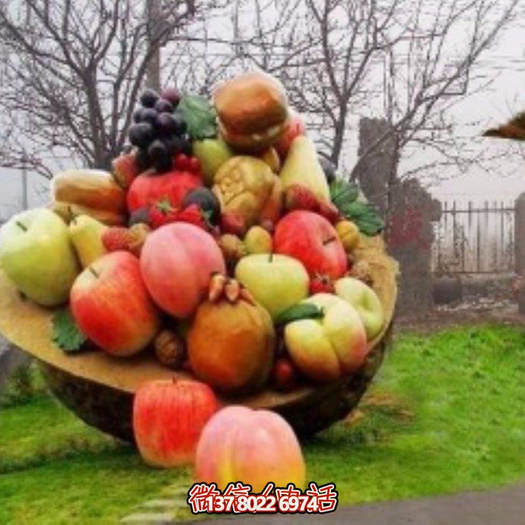 仿真水果玻璃鋼擺件，裝點(diǎn)戶外園林