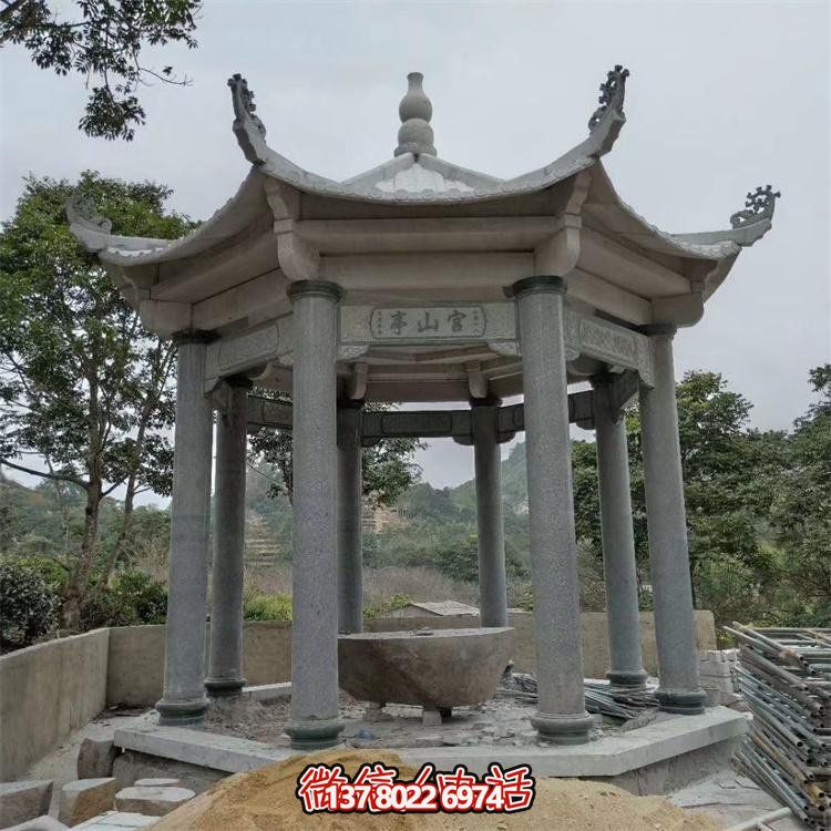 大理石雕刻中式?jīng)鐾?，美化景區(qū)園林戶外環(huán)境