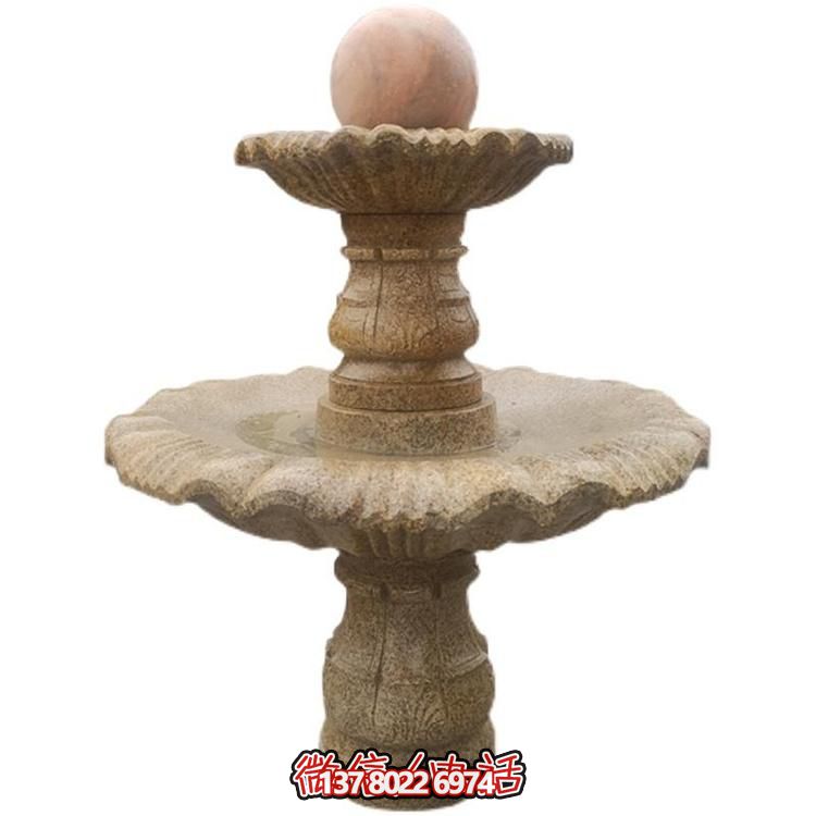 專為別墅小區(qū)打造的歐式石雕風水球噴泉雕塑