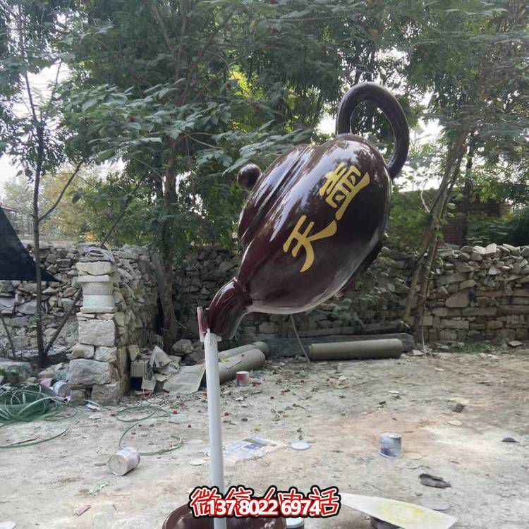 仿銅懸空流水?dāng)[件，點(diǎn)亮戶外公園景區(qū)