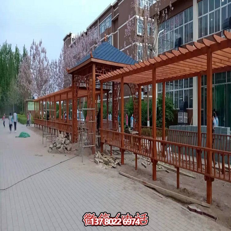 休閑涼亭型防腐木花架長(zhǎng)廊