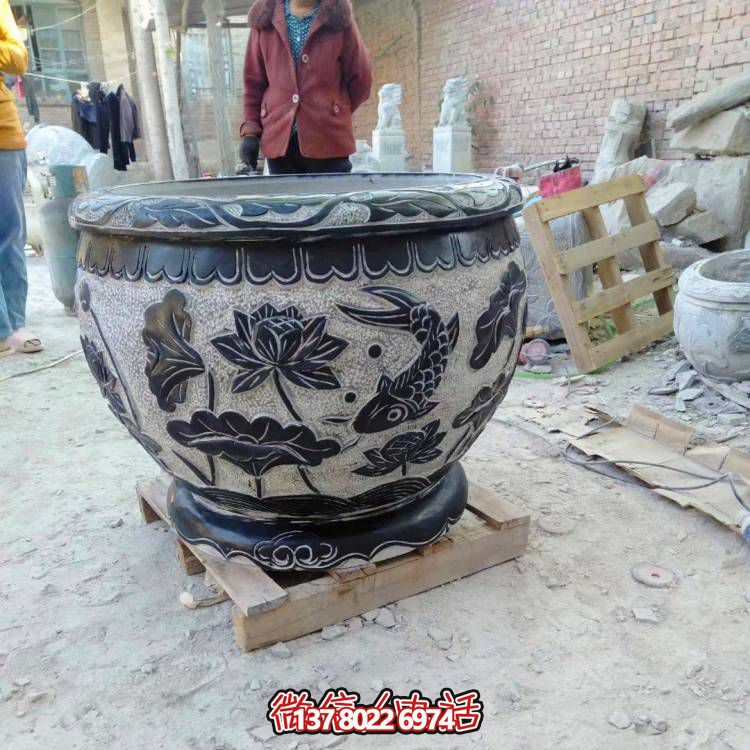 天然石頭缸，仿古雕刻，裝點(diǎn)家園