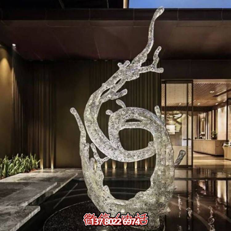 不銹鋼浪花雕塑，創(chuàng)意廣場裝飾