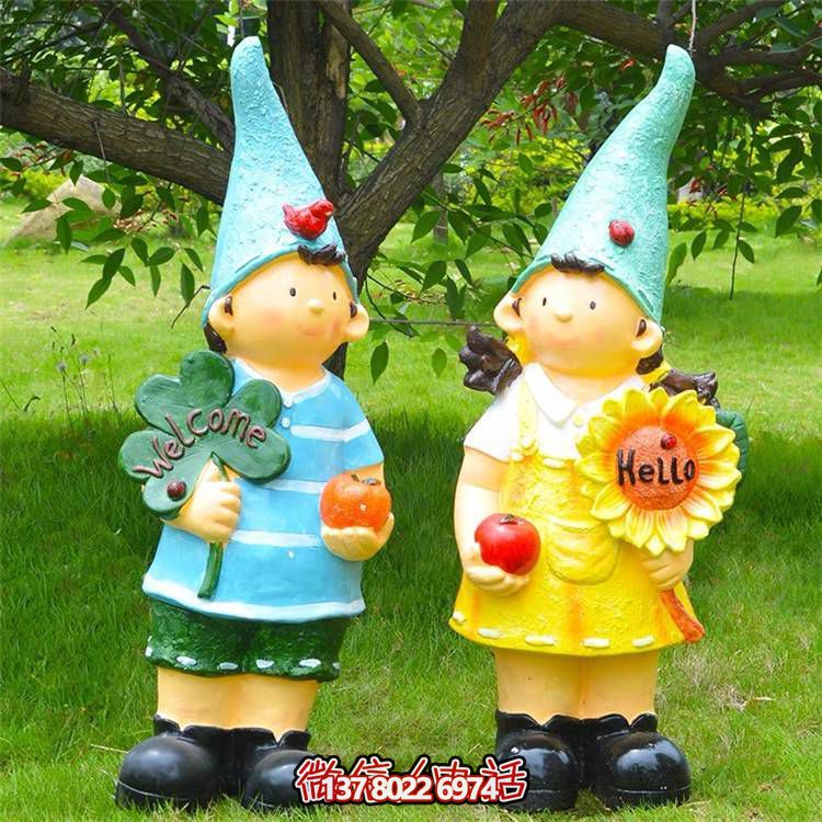 玻璃鋼制娃娃擺件，豐富你的戶外園林裝飾