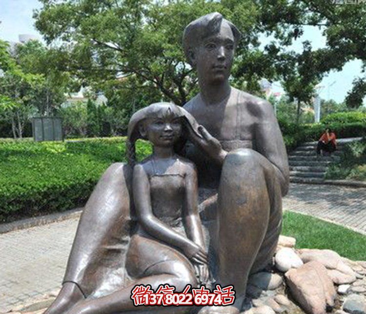 母女情深銅雕塑，傳承傳統文化