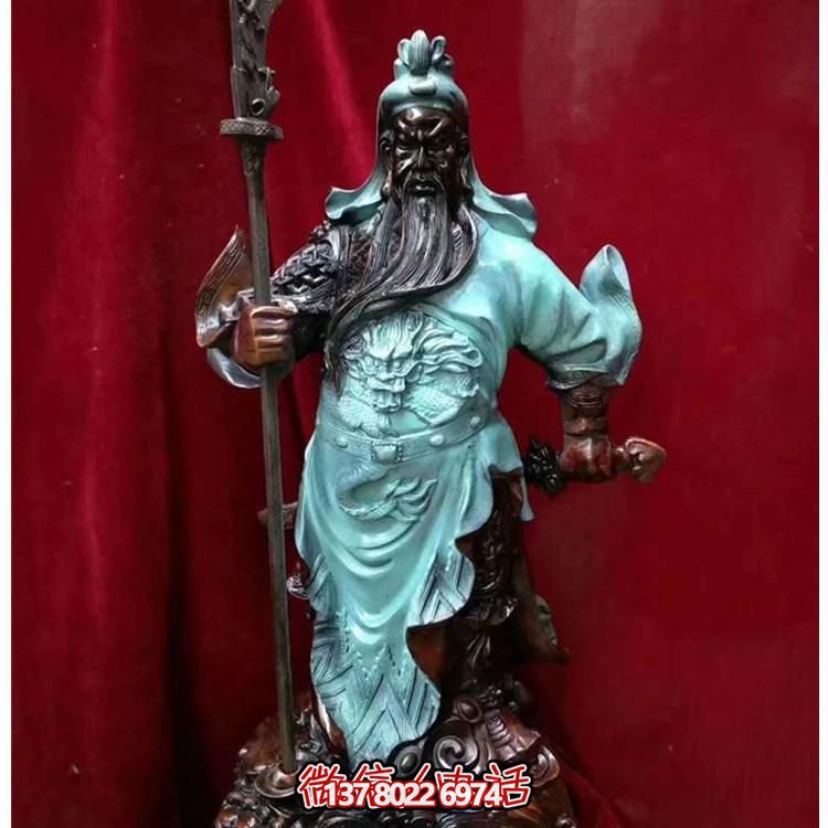 玻璃鋼仿銅家用財神關(guān)公關(guān)羽雕塑
