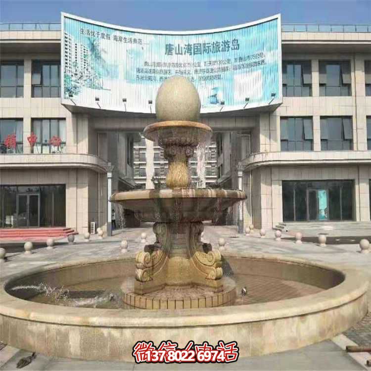 精致石雕噴泉，美化小區(qū)、別墅、大理石環(huán)境