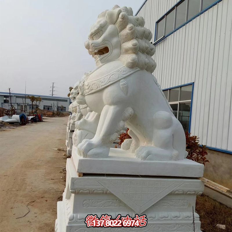 高品質(zhì)石雕麒麟雕塑，點(diǎn)綴企業(yè)公司大門口，增添鎮(zhèn)宅財(cái)運(yùn)