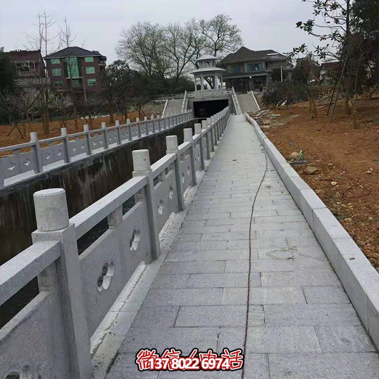 精美大理石護(hù)欄雕塑，點(diǎn)綴河道戶外環(huán)境