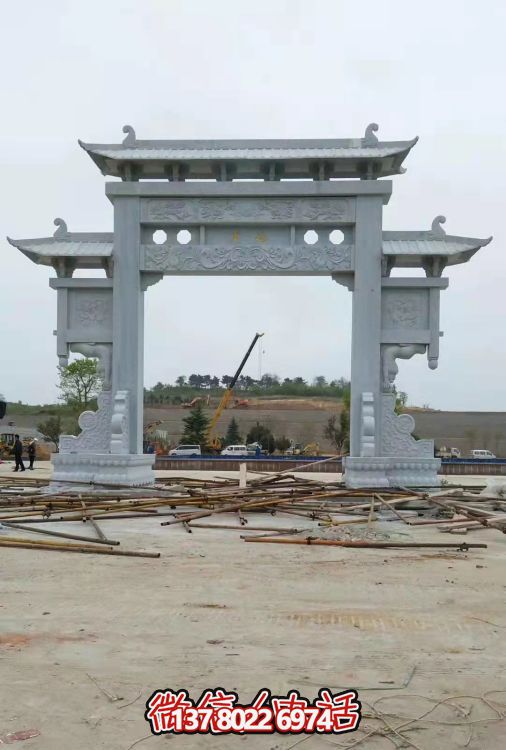 大理石大型牌坊，精美的戶外石雕藝術(shù)品