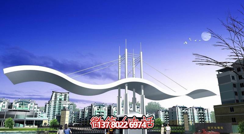 小區(qū)創(chuàng)意不銹鋼門牌坊景觀雕塑 小區(qū)創(chuàng)意不銹鋼門牌坊景觀雕塑