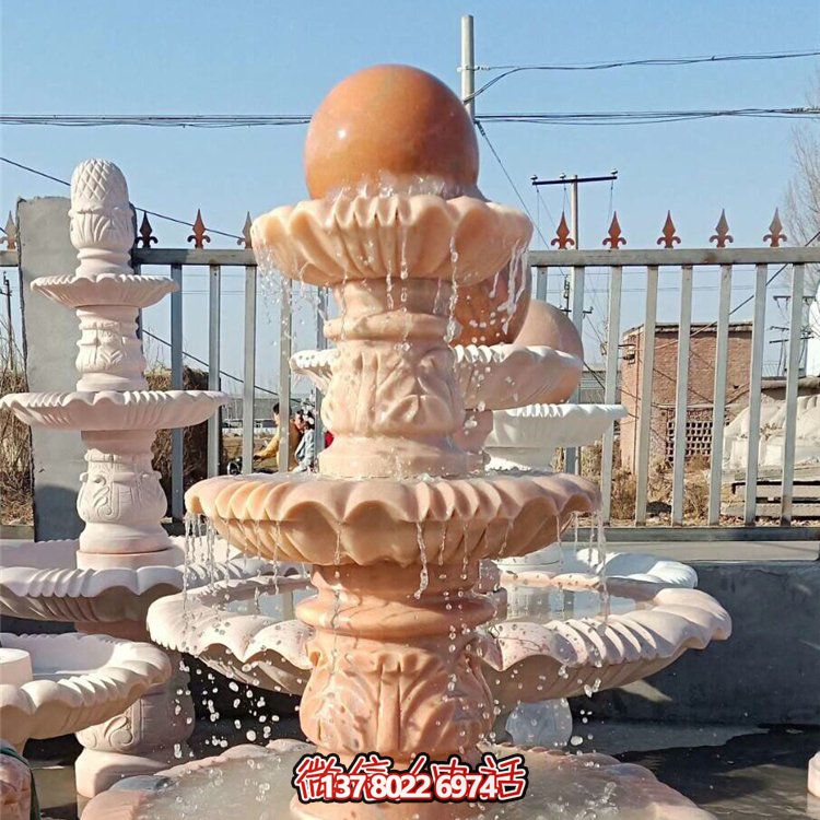 別墅小區(qū)大理石石雕戶(hù)外園林景觀風(fēng)水球雕塑