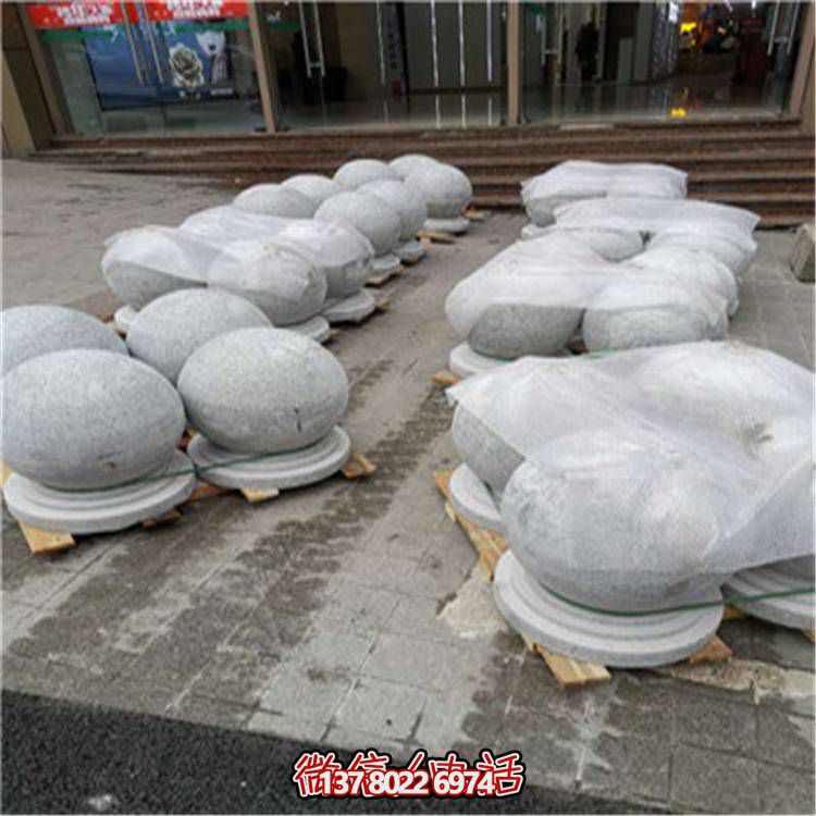 花崗巖芝麻白廣場道路交通擋車擋路阻車圓球、景觀石