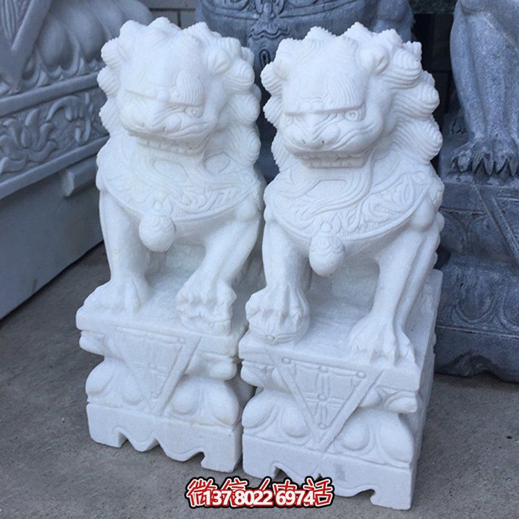 獅子雕塑，戶外園林庭院門口擺放鎮(zhèn)宅獅子