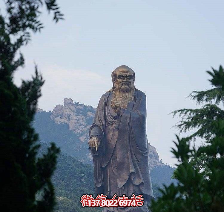 戶外大型鑄銅老子雕像，仿古做舊古代名人擺件
