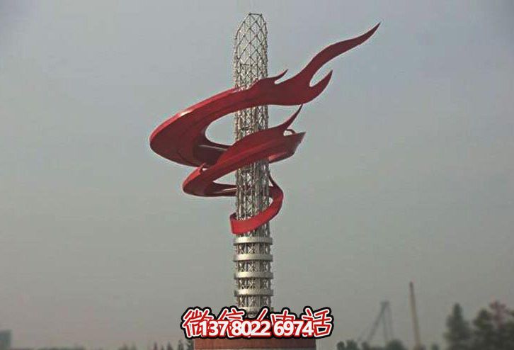 廣場戶外不銹鋼創(chuàng)意玻璃鋼火炬雕塑 廣場戶外不銹鋼創(chuàng)意玻璃鋼火炬雕塑