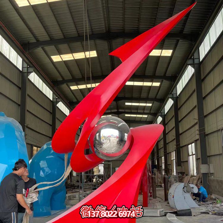 戶外園林景區(qū)不銹鋼抽象景觀標志